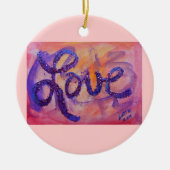Liebe Sunset Twilight Keramikornament (Vorne)