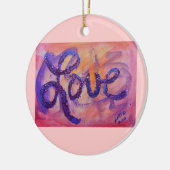 Liebe Sunset Twilight Keramikornament (Links)