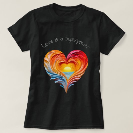 Liebe Superpower 03 T-Shirt (Design vorne)