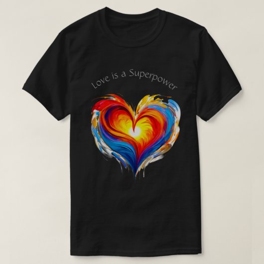 Liebe Superpower 04 T - Shirt (Design vorne)