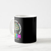 Liebe-Support-Akzeptanz für Autismus-Bewusstsein Kaffeetasse (Vorderseite Links)
