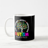 Liebe-Support-Akzeptanz für Autismus-Bewusstsein Kaffeetasse (Links)