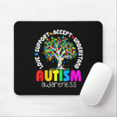Liebe-Support-Akzeptanz für Autismus-Bewusstsein Mousepad (Mit Mouse)