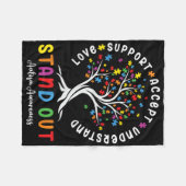 Liebe Support Akzeptieren Sie Autismus Awareness A Fleecedecke (Vorderseite (Horizontal))