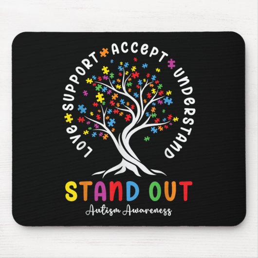 Liebe Support Akzeptieren Sie Autismus Awareness A Mousepad (Vorne)