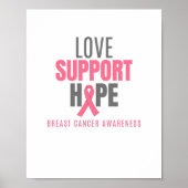 Liebe-Support hoffen Brustkrebs-Poster & Prints Poster (Vorne)