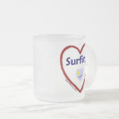 Liebe Surfen Mattglastasse (VorderseiteRechts)
