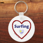 Liebe Surfen Schlüsselanhänger (Vorderseite)