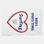 Liebe Surfen - Sporttuch (personalisieren) Handtuch (Horizontal)