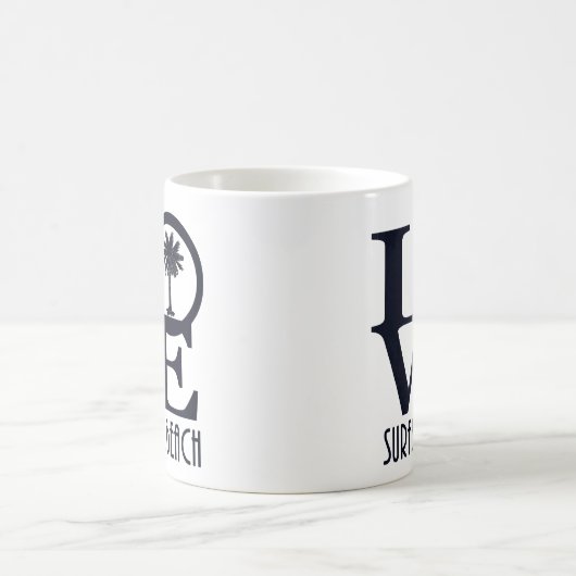 LIEBE Surfside Beach SC 11oz Kaffeetasse (Mittel)