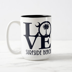 LIEBE Surfside Beach SC 15oz Zweifarbige Tasse