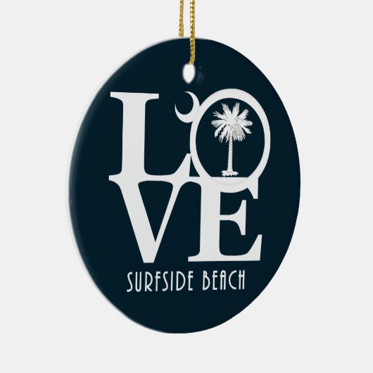 LIEBE Surfside Beach SC Keramik Ornament (Rechts)