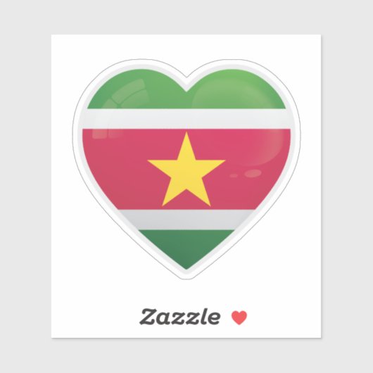 Liebe Suriname Aufkleber (Blatt)