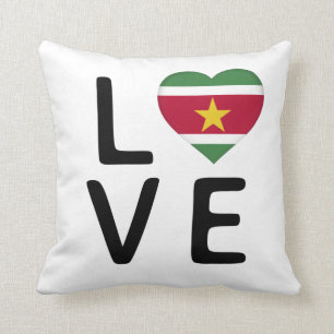 Liebe - Suriname-Flagge Kissen