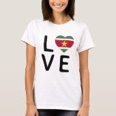 Liebe - Suriname-Flagge T-Shirt (Vorderseite)