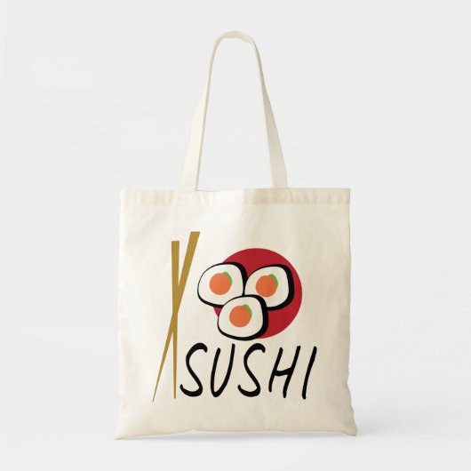 Liebe Sushi Bio Planet Wiederverwendbare Canvas-Be Tragetasche (Vorne)