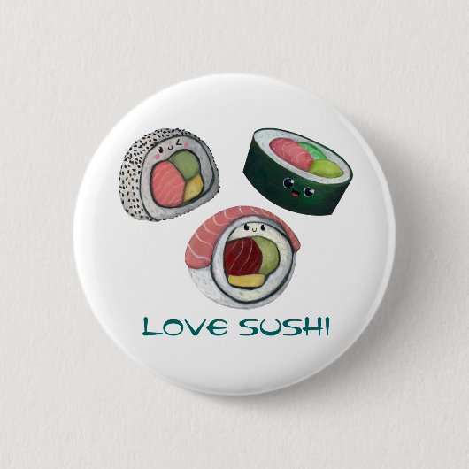 Liebe-Sushi Button (Vorderseite)