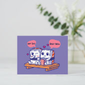 Liebe Sushi Couple Postcard Postkarte (Stehend Vorderseite)