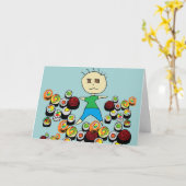 LIEBE SUSHI GREETING CARD KARTE (Gelbe Blume)