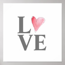 LIEBE Süß Herz Rosa Zeitlose Kunst Valentine Poster