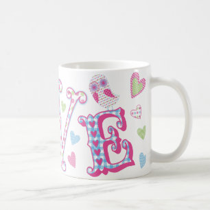 Liebe-süße kleine Eulen im Gingham Kaffeetasse
