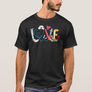 Liebe Süße Medizinische Werkzeuge Stethoskop Sprit T-Shirt