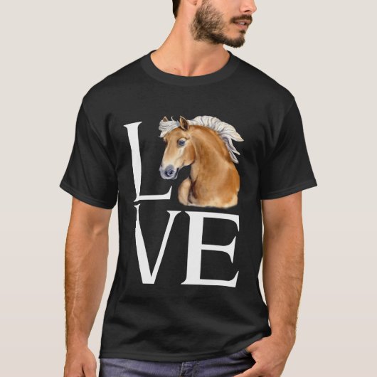 Liebe Süßer Haflinger Pferd T-Shirt (Vorderseite)