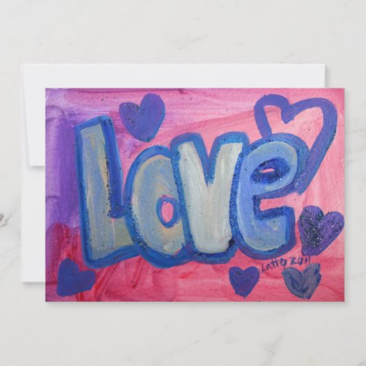 Liebe Süßes Bonbon Einladungen oder Ankündigungen (Vorderseite)