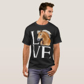 Liebe süßes Haflinger-Pferd T-Shirt (Vorne ganz)