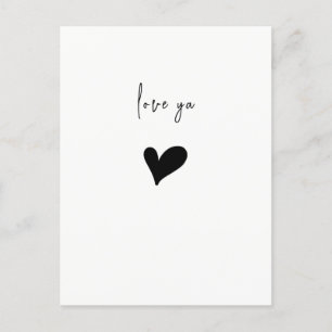 Liebe süßes Herz Minimalistisch Postkarte