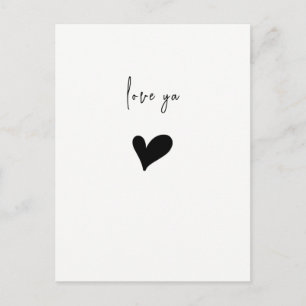 Liebe süßes Herz Minimalistisch Postkarte