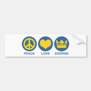 Liebe Sverige Autoaufkleber