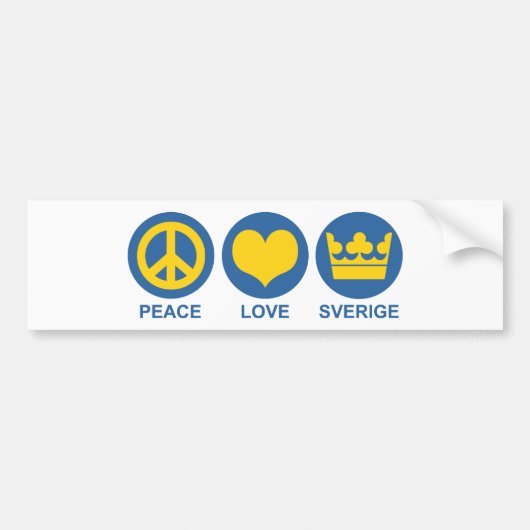 Liebe Sverige Autoaufkleber (Vorne)