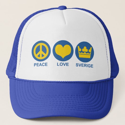 Liebe Sverige Truckerkappe (Vorderseite)