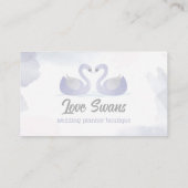 Liebe Swans Couples Wedding Planner Business Card Visitenkarte (Rückseite)