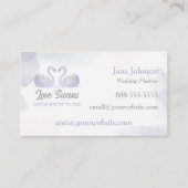 Liebe Swans Couples Wedding Planner Business Card Visitenkarte (Vorderseite)