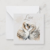 Liebe Swans Mitteilungskarte (Vorderseite)