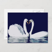 Liebe Swans Postkarte (Vorne/Hinten)