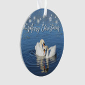 Liebe Swans Weihnachten Ornament (Vorderseite)