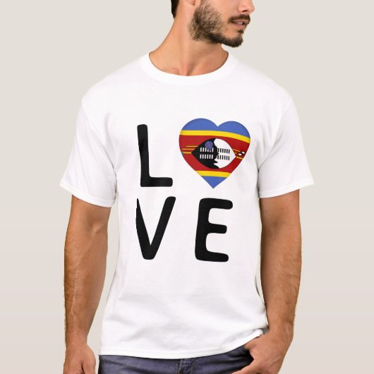 Liebe - Swasiland-Flagge T-Shirt (Vorderseite)