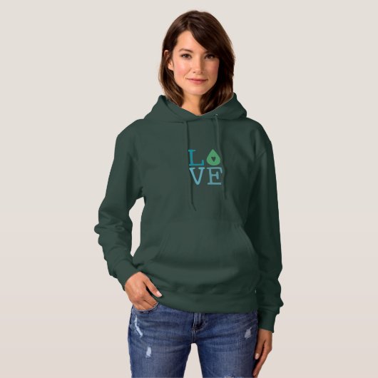LIEBE-Sweatshirt Hoodie (Vorne ganz)
