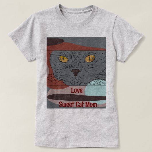 Liebe Sweet Cat Mama T - Shirt für Frauen (Design vorne)