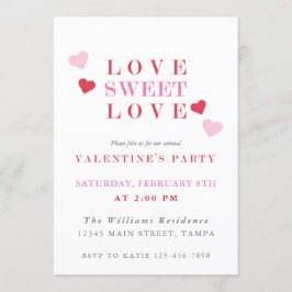 Liebe Sweet Liebe Valentinstag Party Einladung