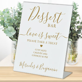 Liebe Sweet Personalisiert Gold Wedding Dessert Ba Sockelschild