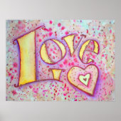 Liebe Sweet Pink Art Painting Poster Print (Vorne)