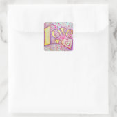Liebe Sweet Pink Aufkleber (Tasche)