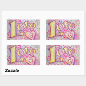 Liebe Sweet Pink Aufkleber (Blatt)