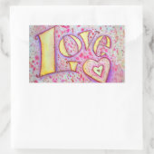 Liebe Sweet Pink Aufkleber (Tasche)