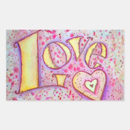 Liebe Sweet Pink Aufkleber (Vorderseite)