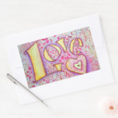 Liebe Sweet Pink Aufkleber (Umschlag)